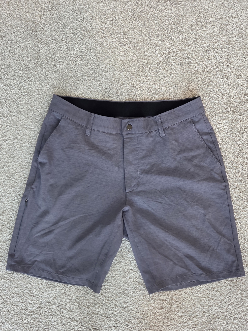 BYLT Basics Men's Gray Flat Front Shorts
